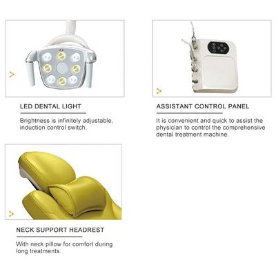 ชุดเก้าอี้ทันตกรรมไฟฟ้าไร้เงาโคมไฟผ่าตัด LED สำหรับคลินิก