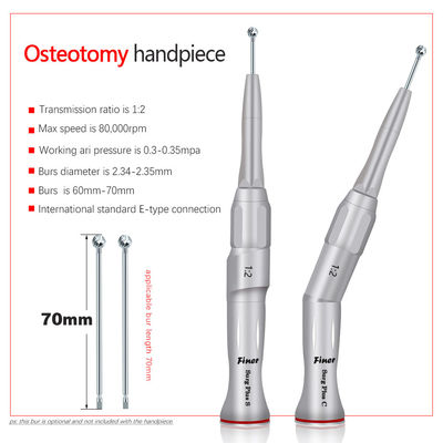 Handpiece มุมผ่าตัดทันตกรรม 20 องศากระดูกรวบรวมไซนัสยก ENT Lumbar ศัลยกรรม Osteotomy Handpiece