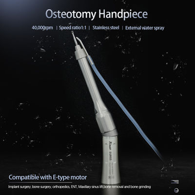 ทันตกรรมผ่าตัดมุม Handpiece ตรง 20 องศา Osteotomy Hand Piece 1:1 Direct Drive สำหรับ Burs ผ่าตัด