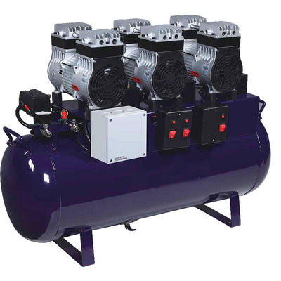 220V AC 50Hz เครื่องอัดอากาศทันตกรรม 90L / 128L 1-To-6 Practical