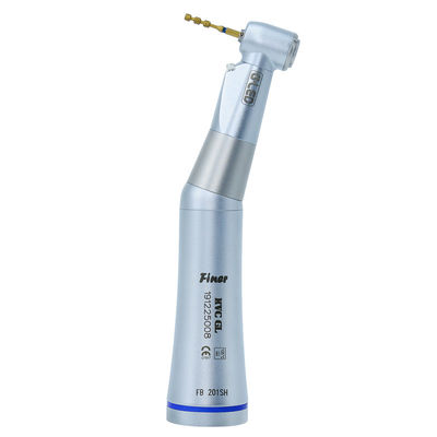 Contra Angle Metal Dental Handpiece ความเร็วช้า สีฟ้า การเชื่อมต่อชนิด E