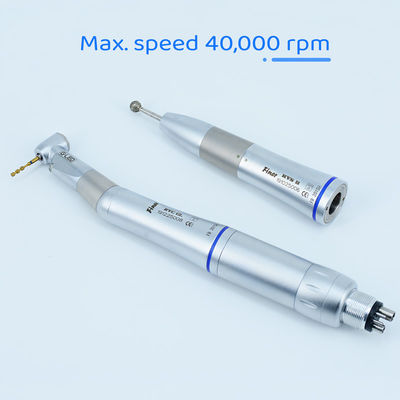 Contra Angle Metal Dental Handpiece ความเร็วช้า สีฟ้า การเชื่อมต่อชนิด E