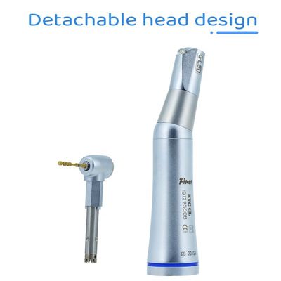 Contra Angle Metal Dental Handpiece ความเร็วช้า สีฟ้า การเชื่อมต่อชนิด E