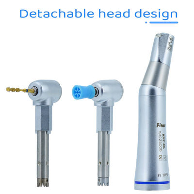 Contra Angle Metal Dental Handpiece ความเร็วช้า สีฟ้า การเชื่อมต่อชนิด E