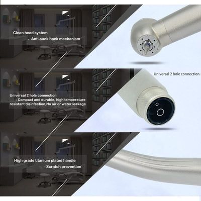ชุด Handpiece ทันตกรรมวิชาการสำหรับนักเรียน 2 รู 4 รูมุมตรงกันข้ามความเร็วต่ำ
