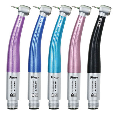วัสดุโลหะ Handpiece กังหันลมความเร็วสูง 2 รู 4 รูพร้อมไฟ LED 5 ดวง