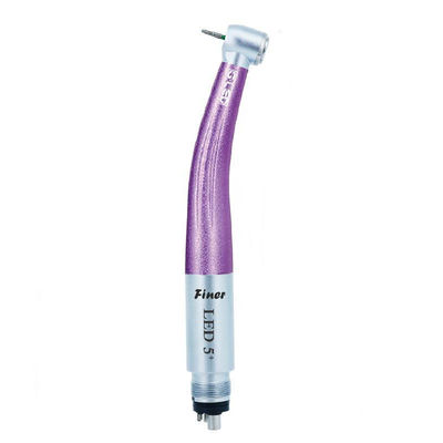 วัสดุโลหะ Handpiece กังหันลมความเร็วสูง 2 รู 4 รูพร้อมไฟ LED 5 ดวง