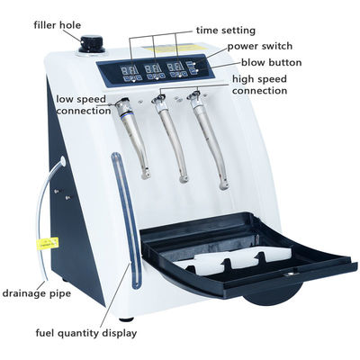 เครื่องหล่อลื่น Handpiece ทันตกรรม 60L / นาทีเครื่องหล่อลื่น Handpiece ความเร็วสูงหรือต่ำ