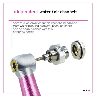 5 Handpiece ทันตกรรมสเปรย์น้ำความเร็วสูงพร้อมแบริ่งเซรามิกไฟ LED ห้าดวง