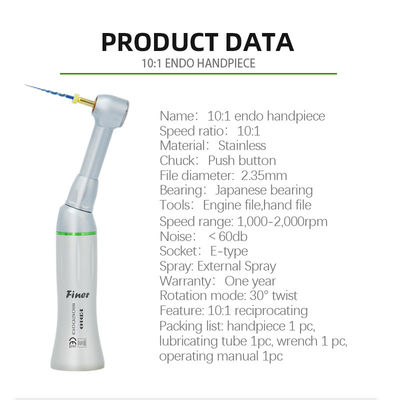 ปุ่มกด หน่วย Handpiece ทันตกรรม ช่วงความเร็วของ 000-2 E ประเภทซ็อกเก็ต