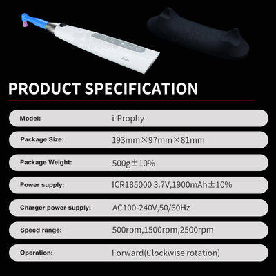 AC 100-240V อุปกรณ์ทันตแพทย์ Ortodontic ด้วยมือ ergonomic ระยะความเร็ว 500 rpm