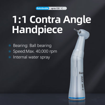 กังหันอากาศ Handpiece ทันตกรรมมุมตรงกันข้ามความเร็วต่ำพร้อมสเปรย์น้ำภายใน