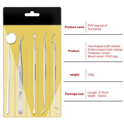 6pcs เครื่องมือทันตกรรม Orthodontic เครื่องมือทันตกรรม การทําความสะอาดฟัน การดูแลปาก