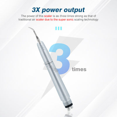 เครื่องฉีดอากาศ ultrasonic ที่มีพลังในการฉีดฟัน พร้อมเครื่องฉีดฟันสามปลาย