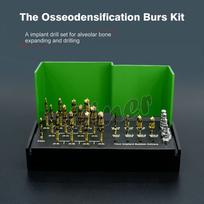 20pcs SS อุปกรณ์เจาะปลูกสําหรับกระดูก Alveoloar ขยายเจาะ Osseodensification