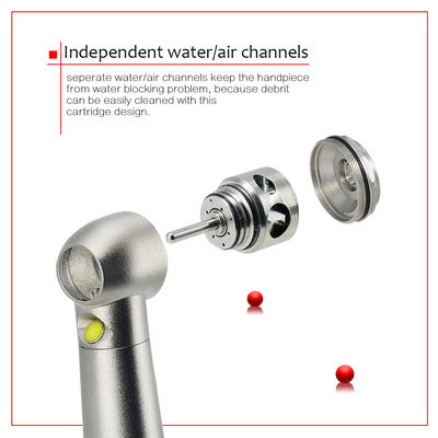 2 หลุม อากาศเทอร์ไบน์ฟัน Handpiece Generator LED ความเร็วสูง Handpiece
