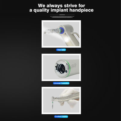 2000rpm Contra Angle Handpiece การผ่าตัดฟัน 20/1 การปลูกมือด้วยไฟเบอร์ออปติก
