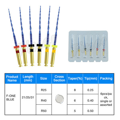 ช่องทางรากฟัน หมุน นิเคิล ไทเทเนียม ไฟล์ Endodontics Protaper ไฟล์