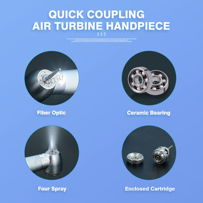 ฟันไฟเบอร์ออปติกความเร็วสูงมือมือกับ Quick Coupler ฟันสามสเปรย์อากาศเทอร์ไบน์