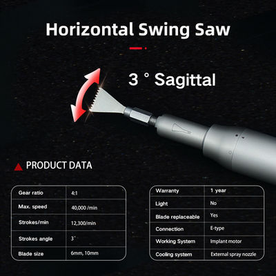 6 มิลลิเมตร Blade Dental Saw Handpiece การปลูกฟัน การผ่าตัด