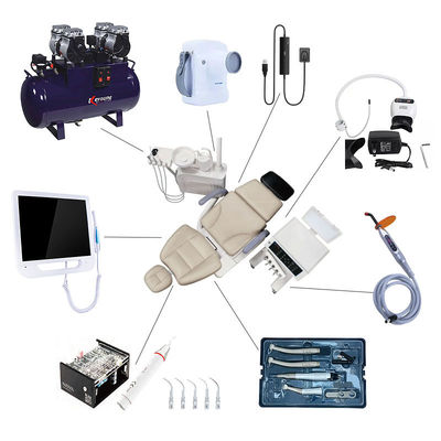 ยูนิตฟันเซนเซอร์ Led Lamp กับเครื่องปรับอากาศ Electric Dental Chair ชุดเต็ม