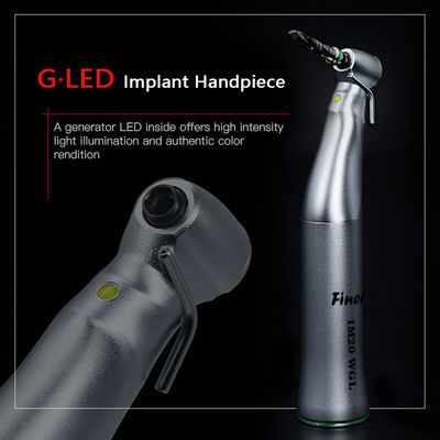 ออสเตรียสไตล์ Generator LED Implant Handpiece ฟัน 20:1 มุมตรงข้าม