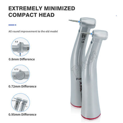 LED มอเตอร์ไฟฟ้า Handpiece 1:5 มินิ หัว Contra Angle เพิ่มความเร็ว Handpiece