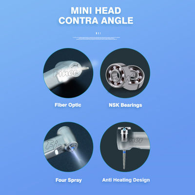 LED มอเตอร์ไฟฟ้า Handpiece 1:5 มินิ หัว Contra Angle เพิ่มความเร็ว Handpiece