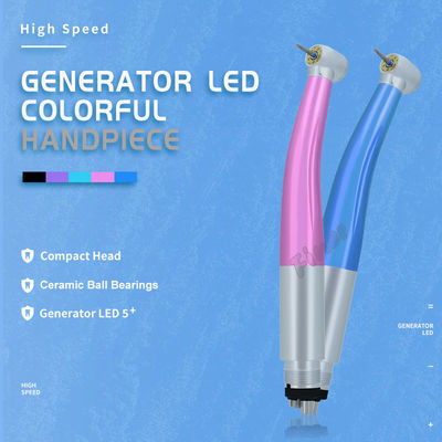 อากาศเทอร์ไบน์ ฟันไฟเบอร์ออปติก มือถือความเร็วสูง ด้วย 5 ไฟ LED มือถือความเร็วสูง