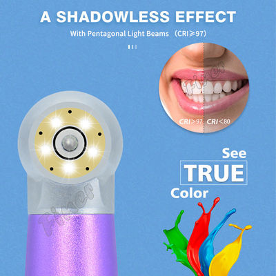 อากาศเทอร์ไบน์ ฟันไฟเบอร์ออปติก มือถือความเร็วสูง ด้วย 5 ไฟ LED มือถือความเร็วสูง