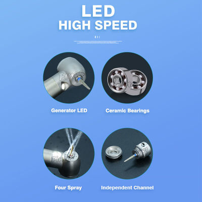 สายมือทันตแพทย์ความเร็วสูง LED กับเครื่องกําเนิดไฟฟ้า สายมือทันตแพทย์