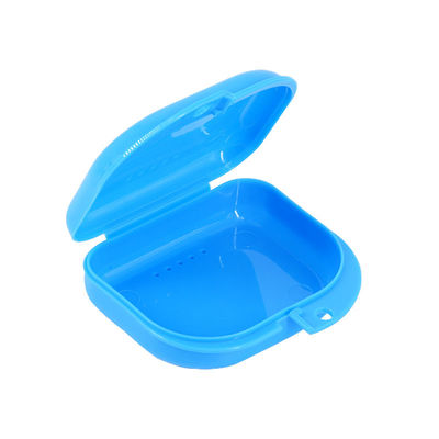สีพลาสติก Custom Orthodontic UV Retainer Case Box กล่องเก็บฟันปลอมพลาสติกกล่องรักษาฟัน