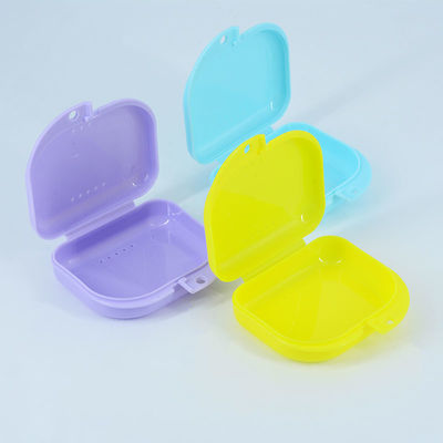 สีพลาสติก Custom Orthodontic UV Retainer Case Box กล่องเก็บฟันปลอมพลาสติกกล่องรักษาฟัน