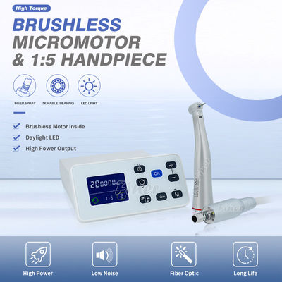 อิเล็กทริกส์อัตราความเร็วช้า มอเตอร์ฟัน ด้วย 1:5 เพิ่มความเร็วสูง handpiece ฟัน Micro Motor Unit