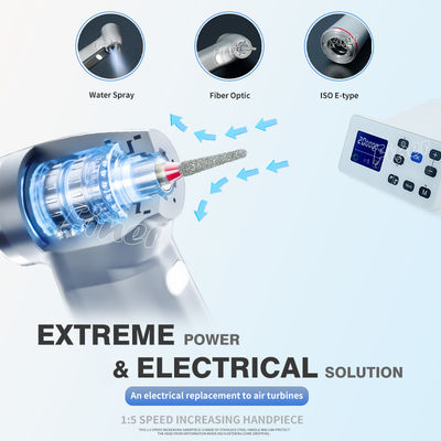 อิเล็กทริกส์อัตราความเร็วช้า มอเตอร์ฟัน ด้วย 1:5 เพิ่มความเร็วสูง handpiece ฟัน Micro Motor Unit